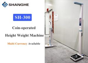 Quality Coin Operated Digital Scale With Height Rod Rated Load 200kg With Printer AC110V - 220V 50HZ / 60HZ Power wholesale