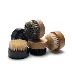 Quality Customized Boar Bristle Beard Brush Round Men Moustache Brush Durable wholesale