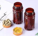 Amber Pharmacy Bottles 150ml 200ml Plastic Pill Bottles Child Resistant