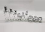 20g 50g Emulsion Spray Glass Bottle With Silver Pressure Pump