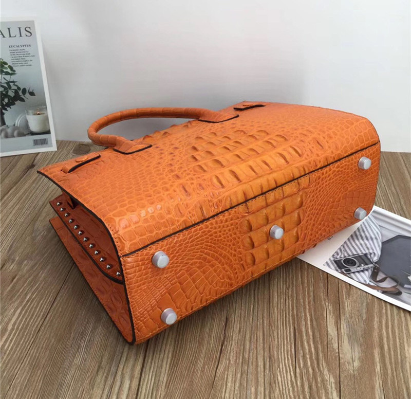 Exotic Genuine Alligator Skin Women Working Totes Large Shoulder Bag Authentic Crocodile Leather Lady Top-handle Handbag