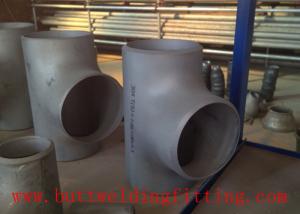 Quality Tp 304 S31803 ANSI B16.9 Duplex Stainless Steel Pipe Tee , Stainless Tubing Fittings wholesale