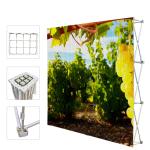 Portable Trade Show Backdrop Stand Various Shapes Detachable Frame 250g Fabric