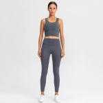 2pcs Suitwear Cross Strappy 210gsm Gym Wear Sets TUV Women'S Athletic Wear Sets