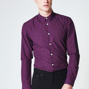 Quality Slim Fit Mens Office Wear Shirts , Bright Color Men's Business Casual Shirts wholesale