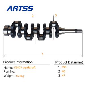 Quality Cheap Factory Price Diesel Engine Parts 16641-23020 V2203 V2403 Forged steel Crankshaft For Kubota Excavator Spare Parts wholesale
