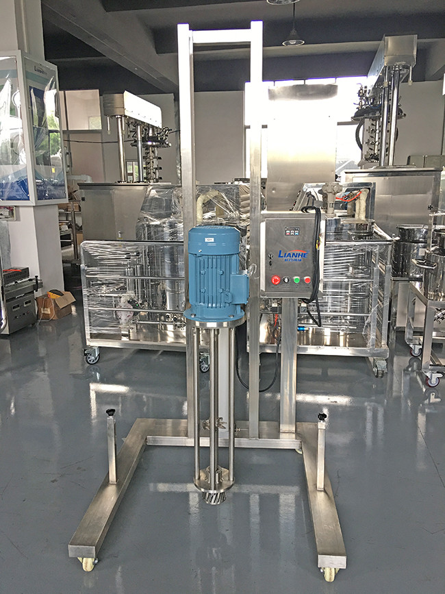 Durable Pneumatic Lifting Soap Mixer Machine , 4KW Lotion Manufacturing Equipment