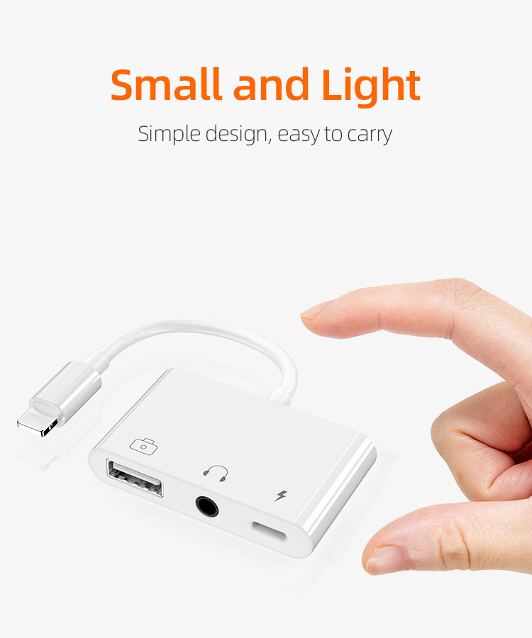 Multi Function 3 Ports USB OTG Cable Adapter FCC USB OTG Hub