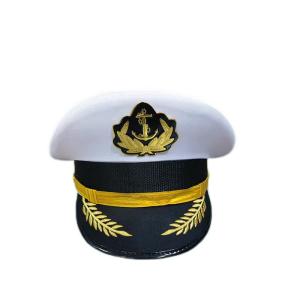 Quality Classic White Wide-brimmed Naval Aviation Pilot Hat wholesale