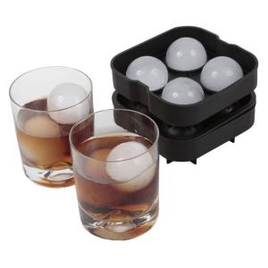 Quality FDA 4 Cavity 125g Ball Shape Silicone Ice Cube Trays wholesale