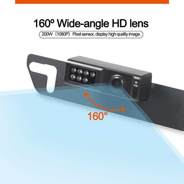 Vehicle 1080P Night Vision Backup Camera 5 Inch Screen For Dash Cam