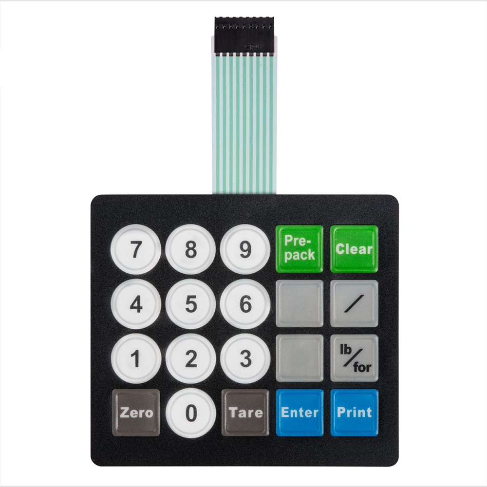 RAL Industrial Membrane Switch Good Water Resistance Custom Membrane Keypad