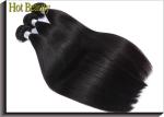 Double Machine Weft Virgin Human Hair Extensions / Remy Peruvian Hair Bundles