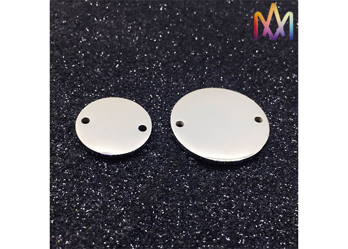20MM 15MM 2 Holes Custom Engraving Charms Steel Connectors