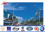 Powder Coating 12m Single Arm Galvanized Steel Pole for Street Lighting