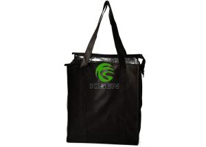 Quality Reusable Insulated Cooler Bags Black Color For Outdoor Picnic Silk Screen Printing wholesale