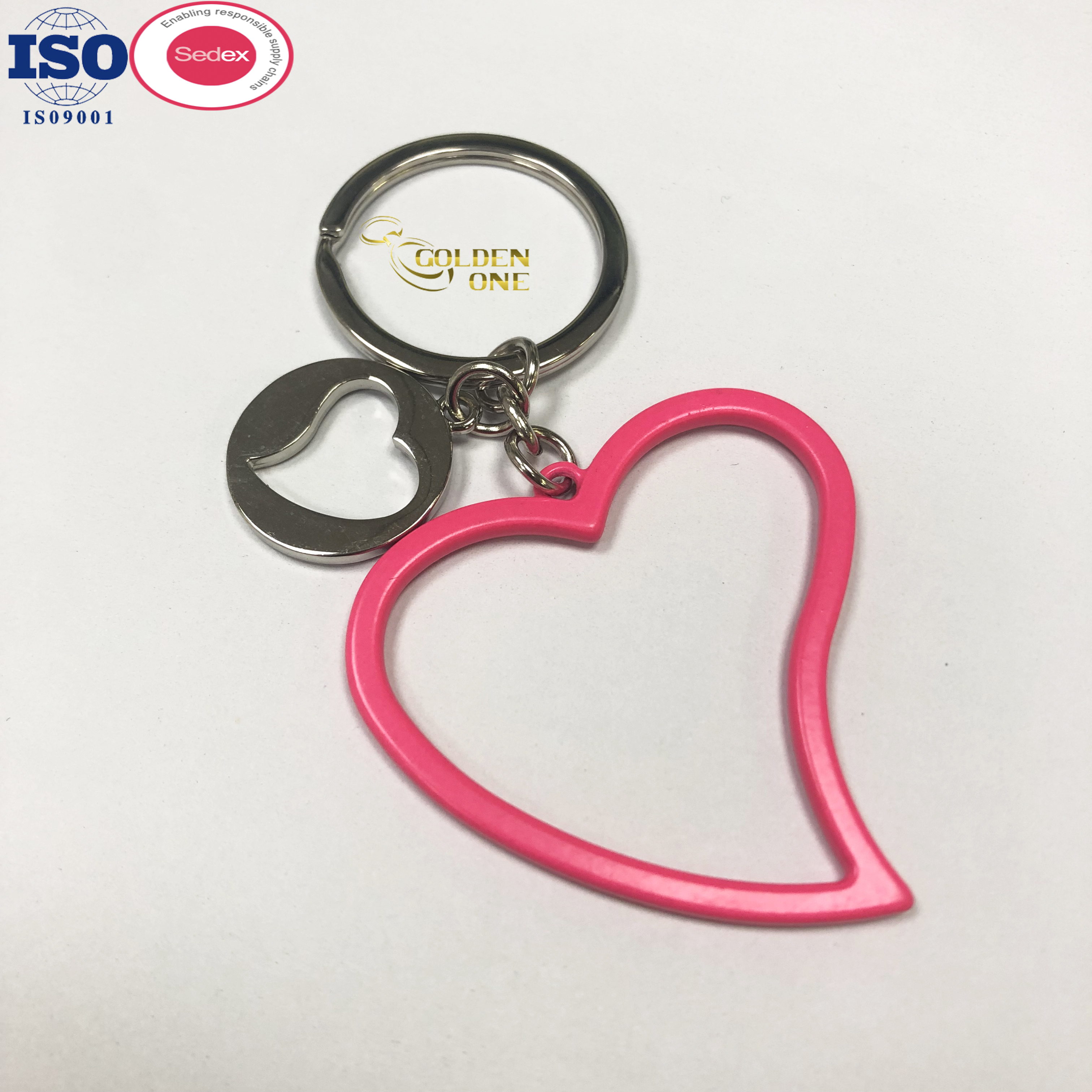 Hot Sale Personalize Promotion Gift Five Pointed Star Shaped Metal Keychain Star Two-piece Combination Keychain