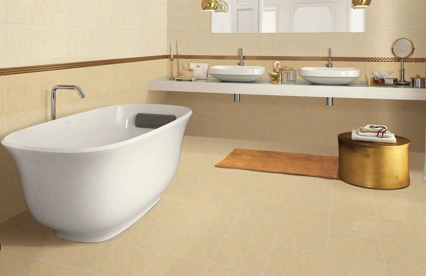 Berich 30 X 60 Porcelain Tiles Interior Wall Light Grey Color 10mm Thickness