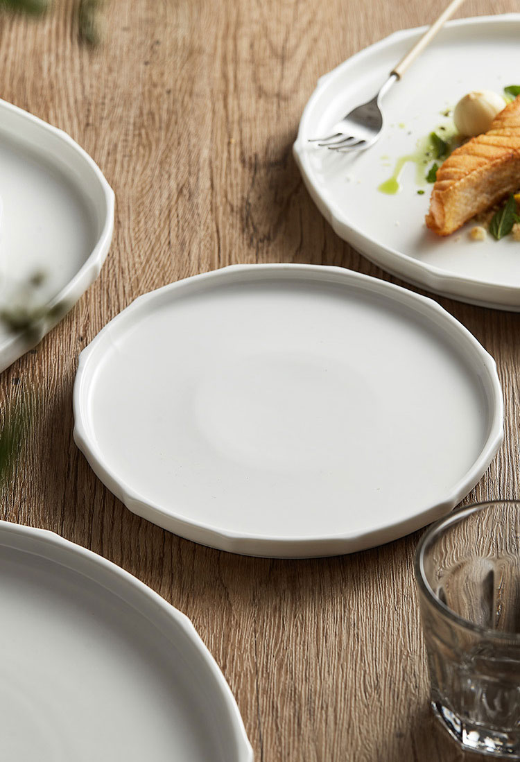 Polygonal Custom Printed Ceramic Plates With 8 Inch 10 Inch 12 Inch Size