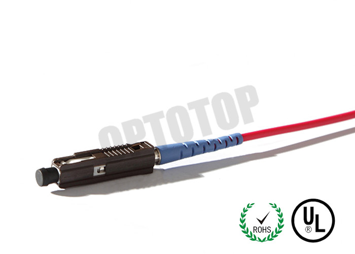 OM 3 2mm Fiber Optic Pigtail , MU Fiber Optic Patch Cord Simplex Core