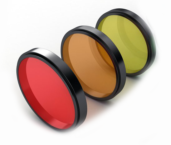 Optical Color Filter Round Red Color Cut Off Orange Glass Filters