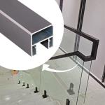 Flooring Mounted Glass Railing System for Balcony Deck Stair Swimming Pool and