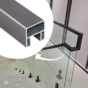 Quality Flooring Mounted Glass Railing System for Balcony Deck Stair Swimming Pool and Porch wholesale