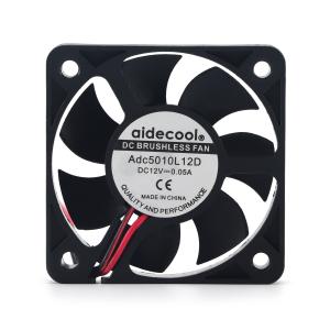 Quality 12V Brushless DC Axial Cooling Fan 50x50x10mm Black Flange Mount wholesale