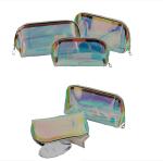 Laser Magic Color Zipper Cosmetic Bag Transparent TPU Material Waterproof