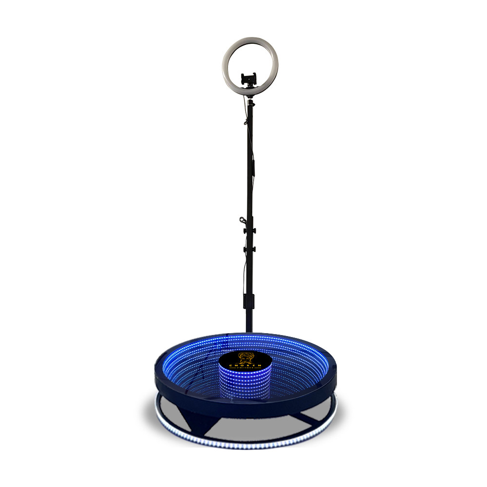 27 Inch 32 Inch LED 360 Photo Booth Automatic Spin Portable For Nightclub