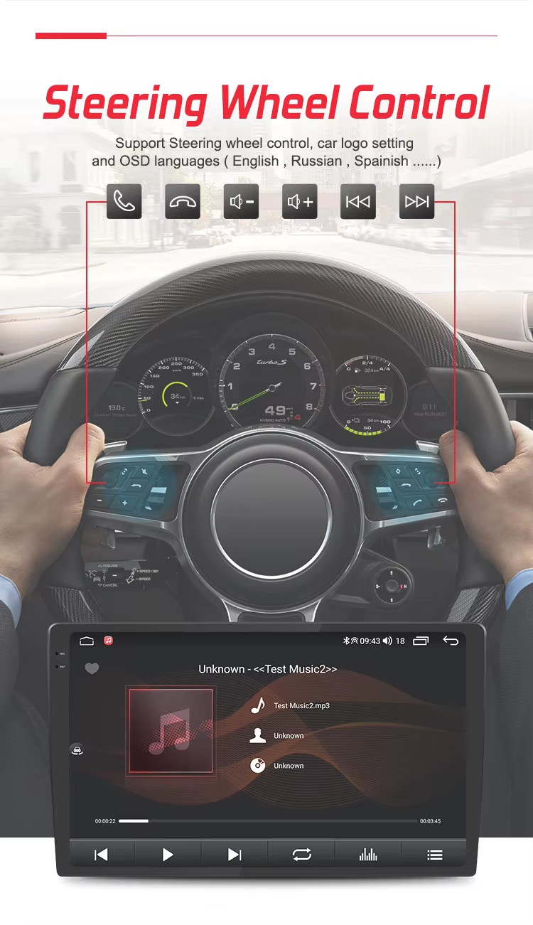 IPS Touchscreen Qualcomm Universal Car Stereo 9Inch 10 Inch With Carplay Android
