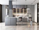 Waterproof Modern Kitchen Cabinets with Solid Wood Construction