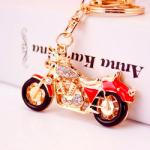 motorcycle Rhinestone Key Chain 6cm x 6cm Luxury Crystal Pendant