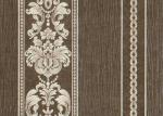 Brown European Style Wallpaper PVC Embossed Floral Home Decorative Wallcovering
