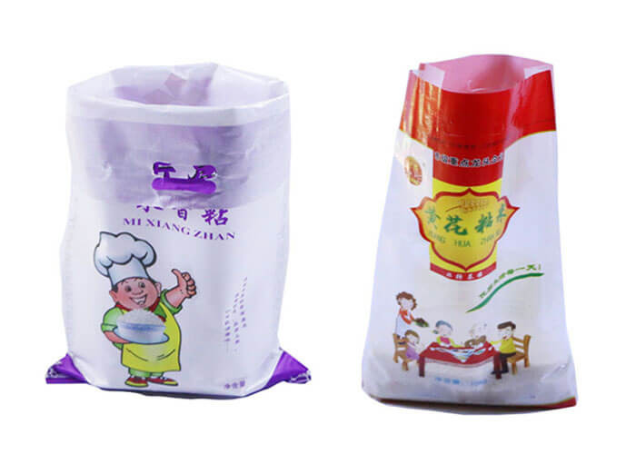 Sealable Wheat Atta Packing Bags , Recycling Stand Up Food Bags 15kg