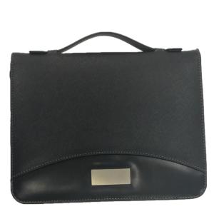 Quality Waterproof Portable Zippered Leather Portfolio , PU Leather File Folder With Zipper wholesale