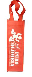 Quality 100g Red with white logo shopping non woven carry bag for wine wholesale