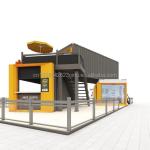 Aluminum Alloy Windows 20ft 40ft Prefab Mobile Shipping Bar Coffee Shops
