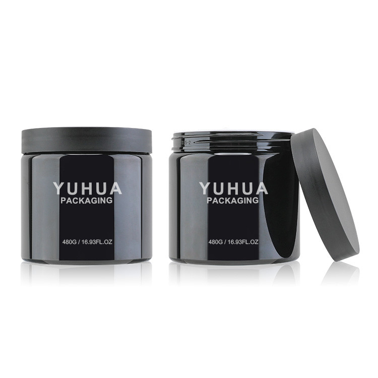 360g 480g Luxury Cosmetic Containers Recycled Facial Mask Packaging Jar With Flat Top Cap