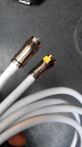 Quality White Digital TV RG6 Coaxial Cable F Connector Semi Rigid Quad Shield Coax Cable wholesale