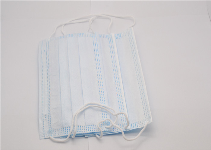 Fluid Resistant Layer Disposable Non Woven Face Mask Adjustable Nose Bar Excellent Fltration