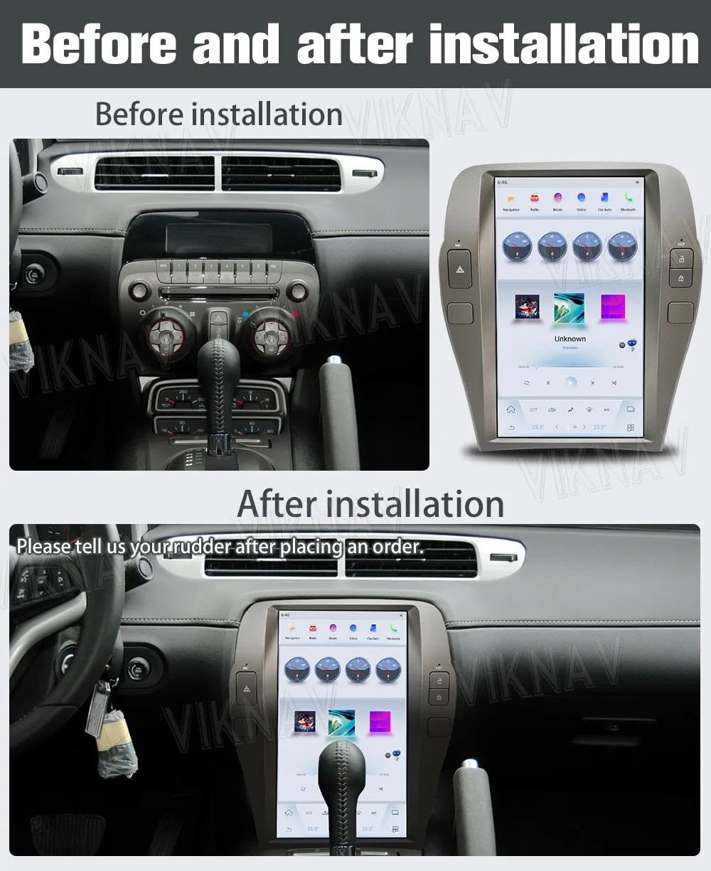 12.1 Inch 8 Core Head Unit For 2010-2015 Chevrolet Camaro GPS Navigation Multimedia Player Android Wireless Carplay 4G
