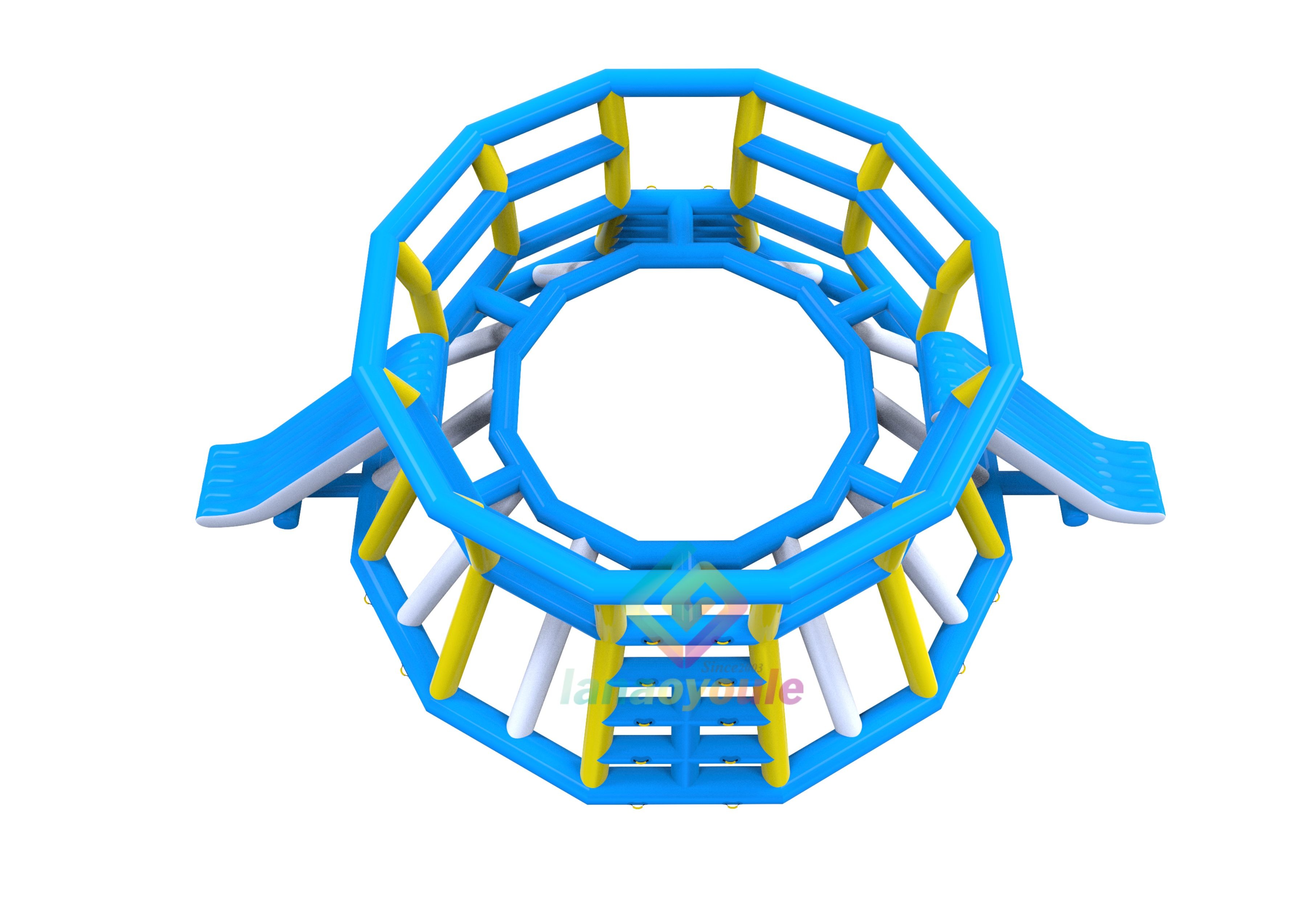 0.9mm Plato Inflatable Floating Water Park Aqua Sports Slide