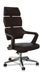 Quality Nylon Castor Leather Executive Swivel Chair Ergonomic Office Chair With Adjustable Arms wholesale