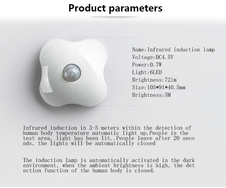 Mini Size Intelligent Induction Lamp Digital Sensor Head Energy Saving System