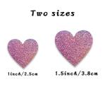 Laser Heart Pink Holographic Sticker Glitter Sealing Labels 500pcs/Roll For Gift