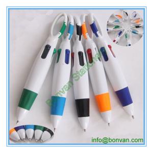 Quality Multicolor 4 in 1 plastic ballpen, 4 in 1 promotional pen wholesale