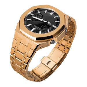Quality Casio Watch Modified Case Stainless Steel Band and Metal Bezel for G Shock Ga2100 wholesale
