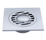 Chrome Plated Finishing Bathroom Hardware Sets Brass Floor Drain