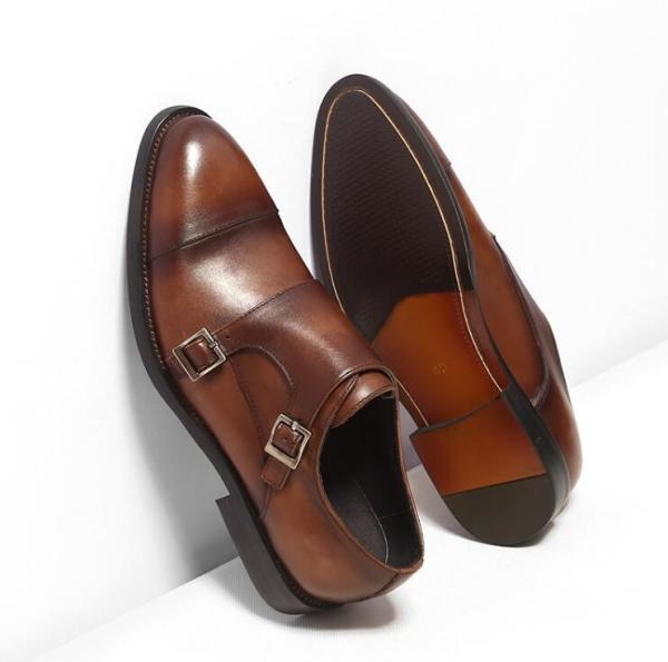 Classical Mens Lace Up Dress Shoes For Wedding , Round Toe Men'S Black Derby